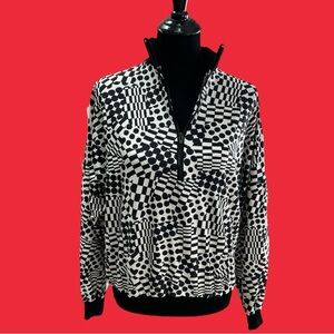 Vintage 80s Hot Chillys  Black and White Snowboard Jacket